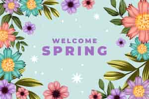 Free vector watercolor spring background