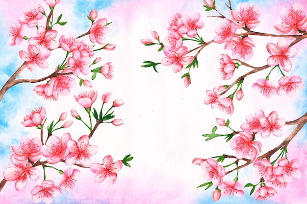 Free vector watercolor spring background