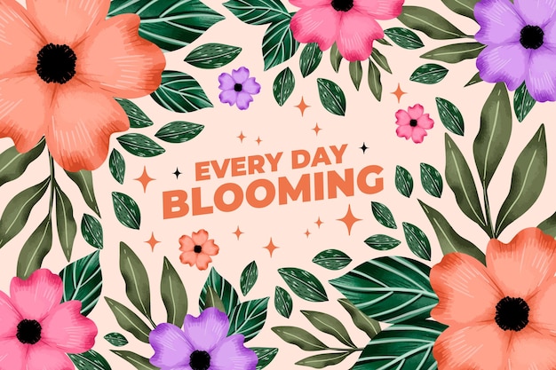 Free vector watercolor spring background