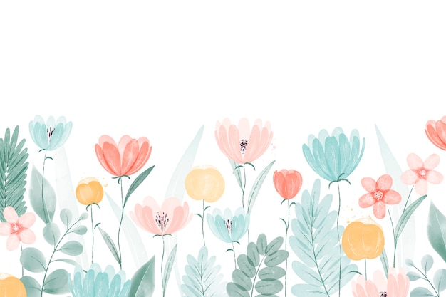 Watercolor spring background