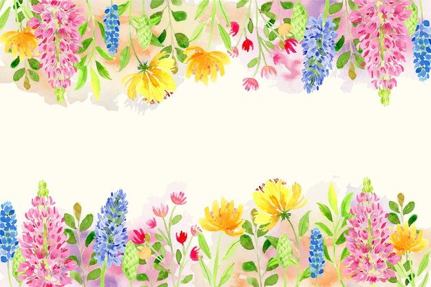 Watercolor spring background