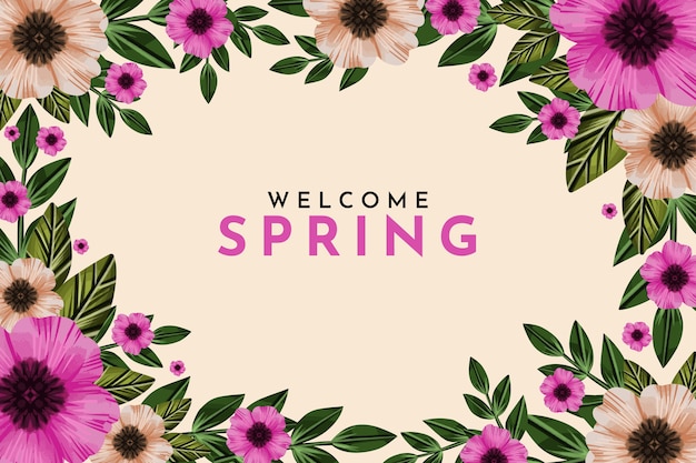 Free vector watercolor spring background