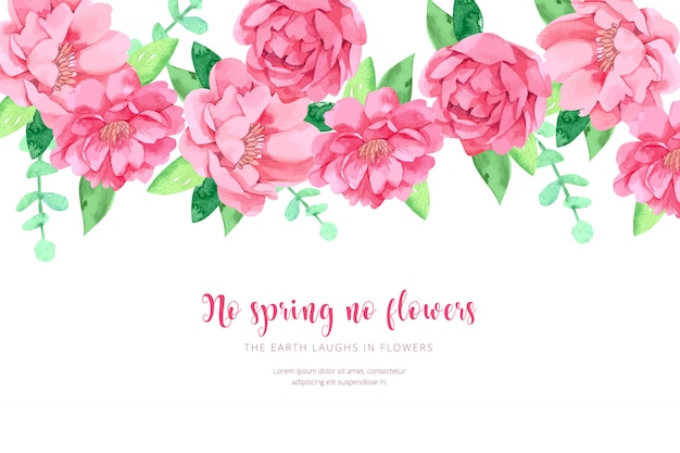 Watercolor spring background