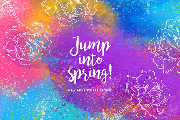 Free vector watercolor spring background