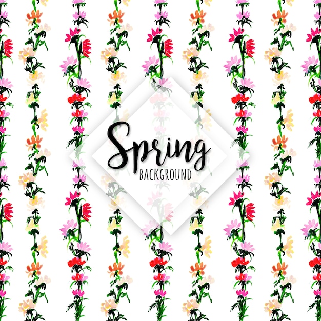 Free vector watercolor spring floral background