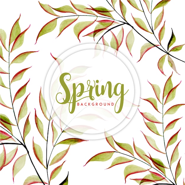 Free vector watercolor spring floral background