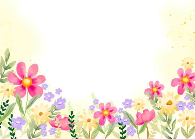 水彩春花の背景