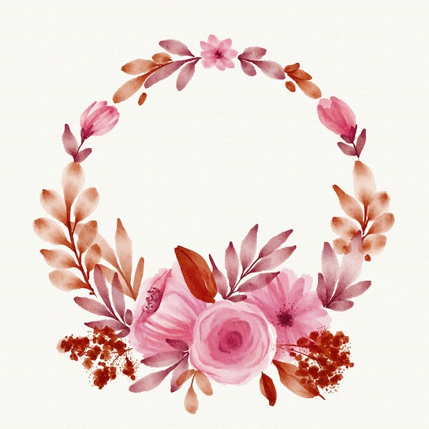 Free vector watercolor spring floral frame