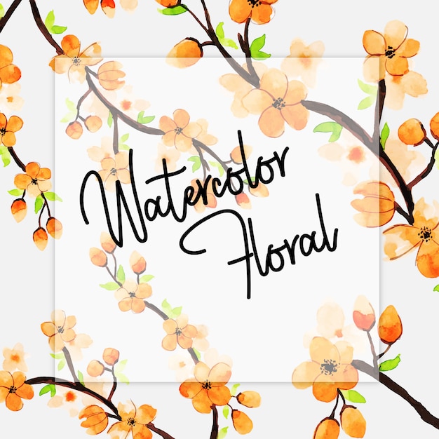 Free vector watercolor spring floral multipurpose background