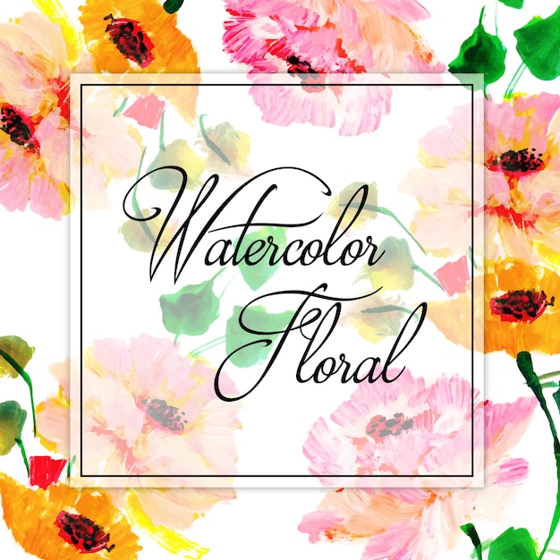 Watercolor Spring Floral Multipurpose Background