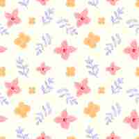 Free vector watercolor spring floral pattern design