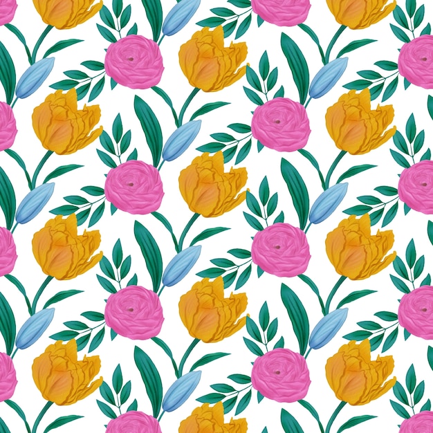 Free vector watercolor spring pattern design