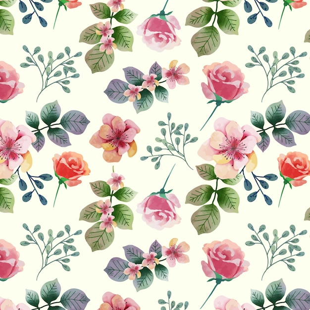 Free vector watercolor spring pattern design