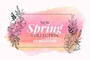 Free vector watercolor spring sale