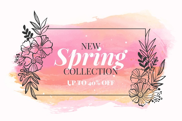 Watercolor spring sale