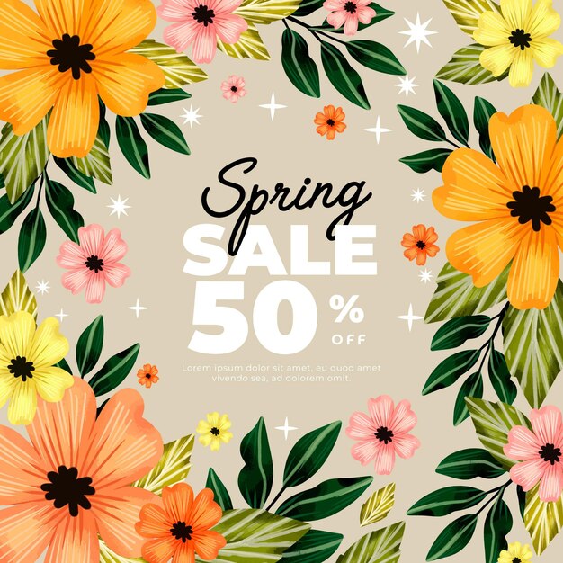 Watercolor spring sale