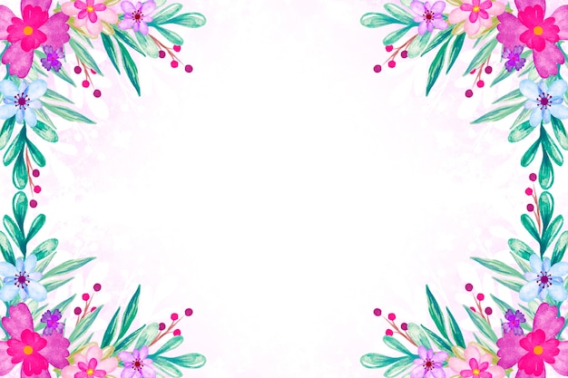 Watercolor spring theme for background