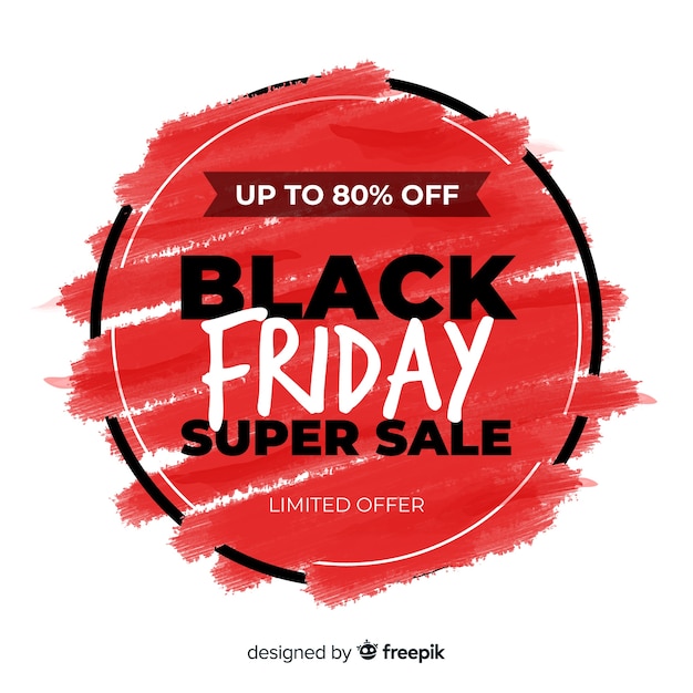 Free vector watercolor stain black friday