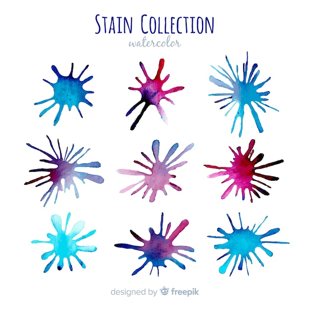 Watercolor stain collection 