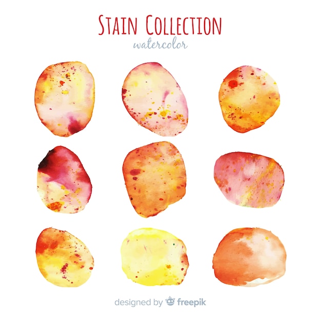 Watercolor stain collection 