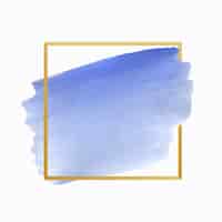 Free vector watercolor stain simple golden frame