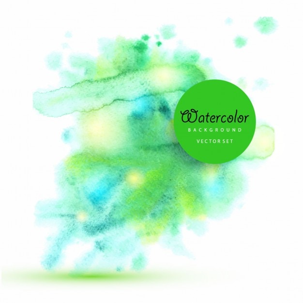 Free Vector watercolor stain with green tones
