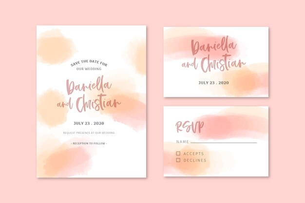 Watercolor stains business card template