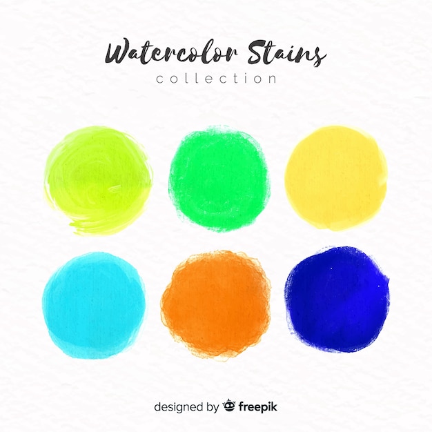 Watercolor stains collection