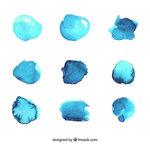 Free vector watercolor stains