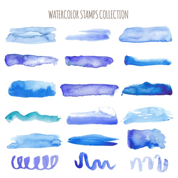 Watercolor stamps collection