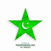 Free vector watercolor star background of pakistan independence day