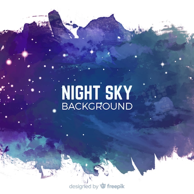 Free vector watercolor starry night background