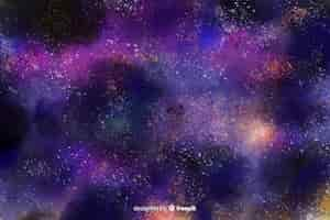 Free vector watercolor starry night background