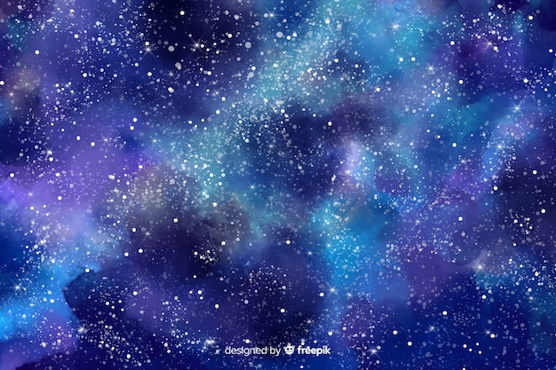 Watercolor starry night background