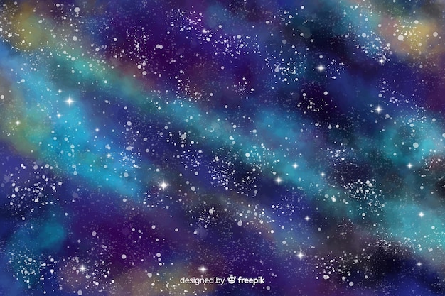 Watercolor starry night background
