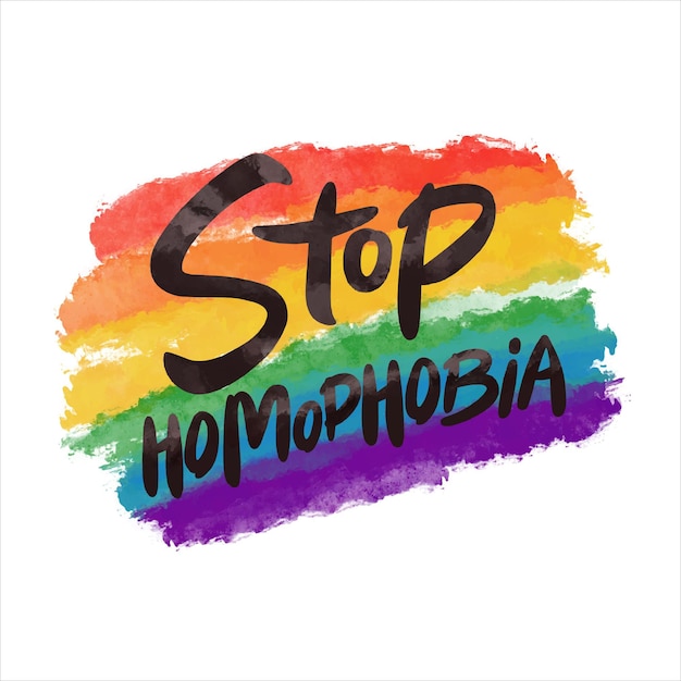 Watercolor stop homophobia