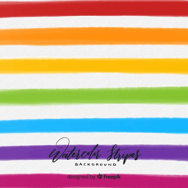 Watercolor stripes background