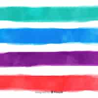 Free vector watercolor stripes background