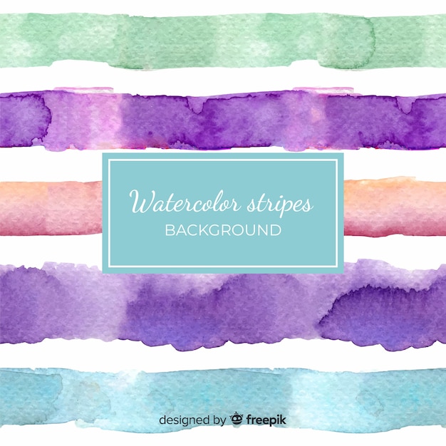 Watercolor stripes background