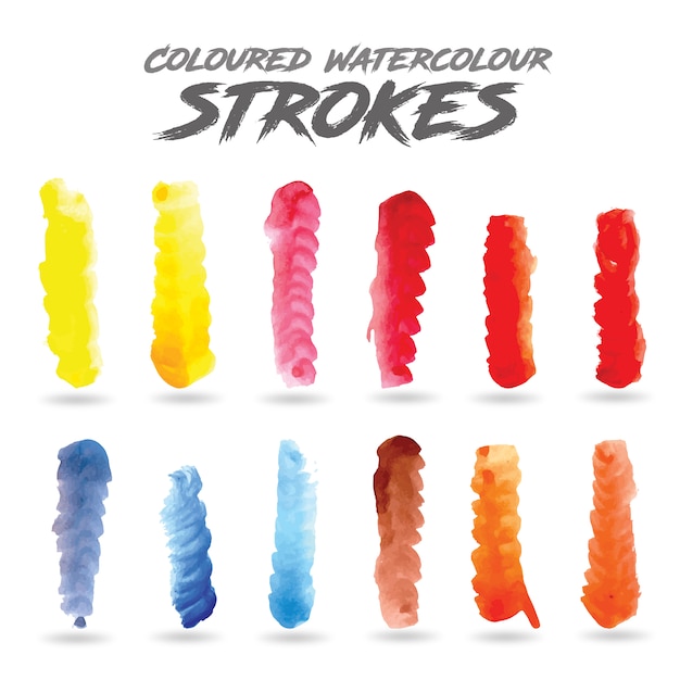 Watercolor strokes collection