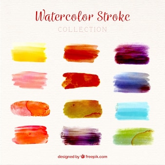 Watercolor strokes collection