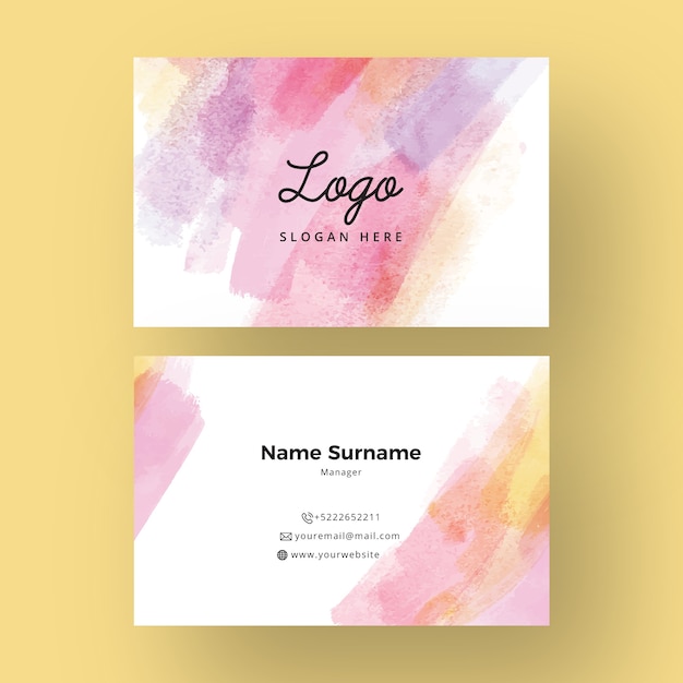 Watercolor style for business card