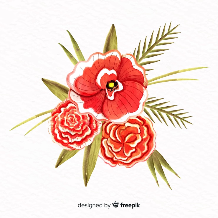 Free Vector watercolor style flower