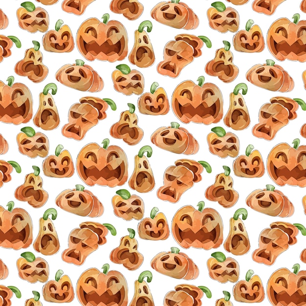 Free vector watercolor style halloween patterns