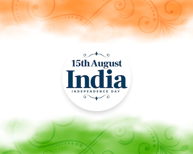 Free vector watercolor style happy independence day of india background