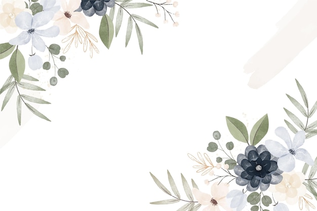 Watercolor style vintage floral background