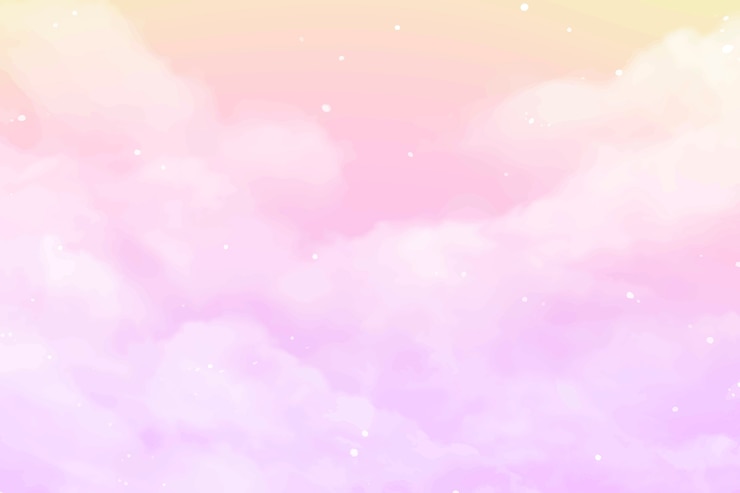 無料Vector 水彩シュガーコットン雲の背景