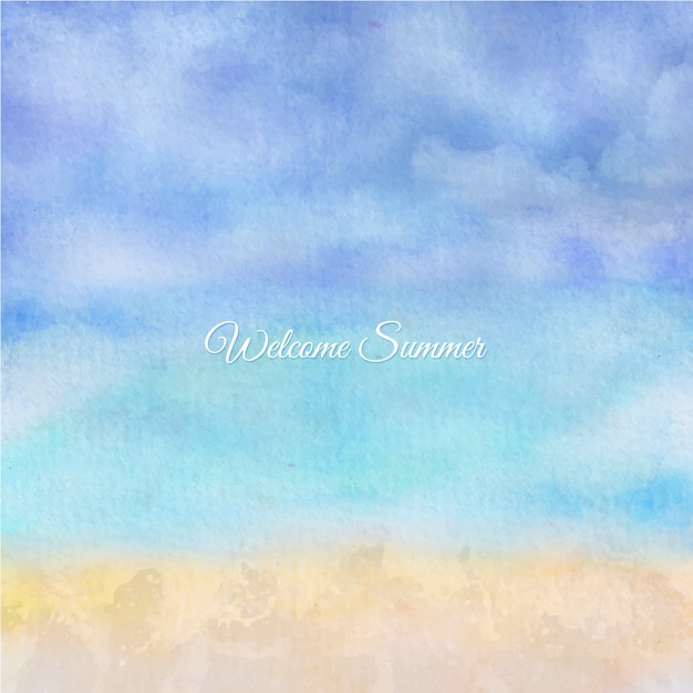 Free vector watercolor summer background