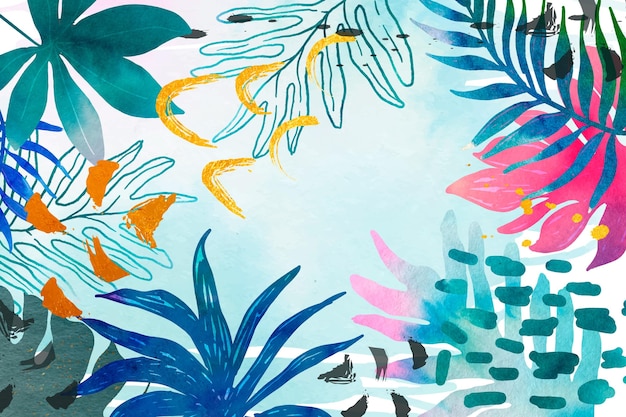 Free vector watercolor summer background