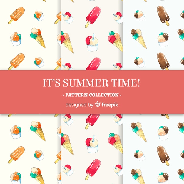 수채화 여름 패턴 컬렉션